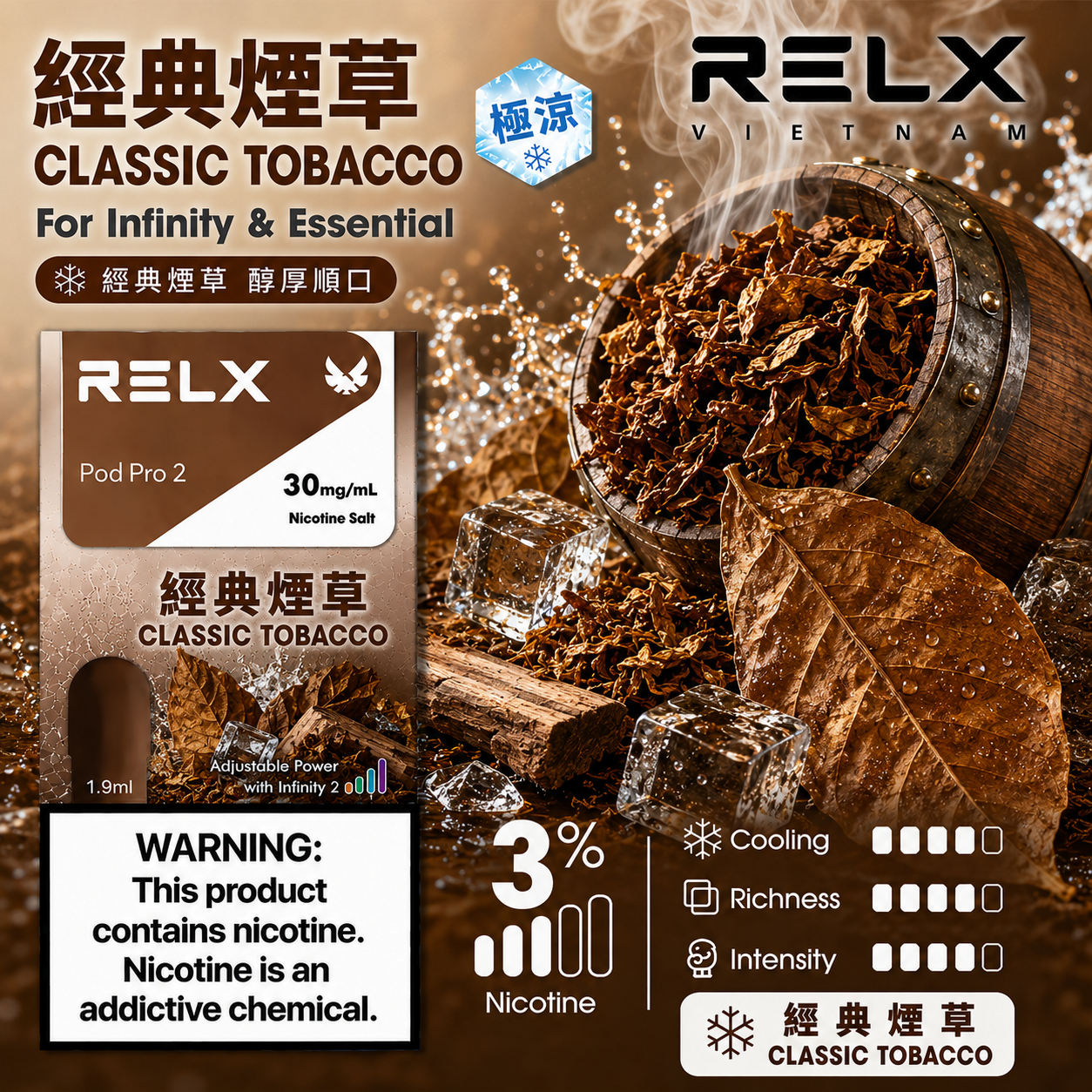 RELX 悅刻六代系列煙彈 經典煙草