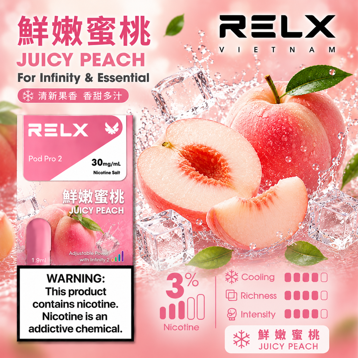 RELX 悅刻六代系列煙彈 鮮嫩蜜桃